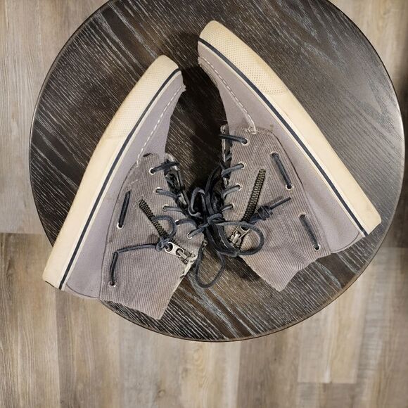 SPERRY TOP-SIDER CORDUROY ZIPPER ANKLE BOOT CANVAS size 7 - Picture 3 of 7